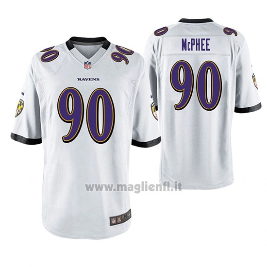 Maglia NFL Game Baltimore Ravens Pernell Mcphee Bianco